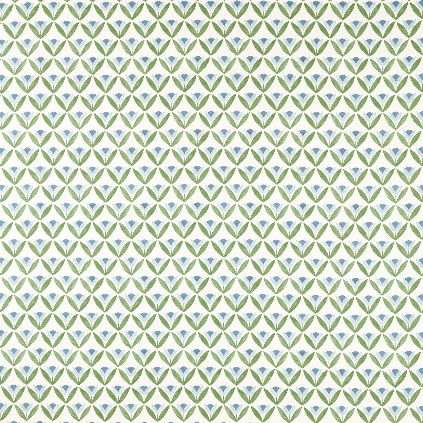Scion Tulip Trellis Print Coast Blue Fabric By The Metre