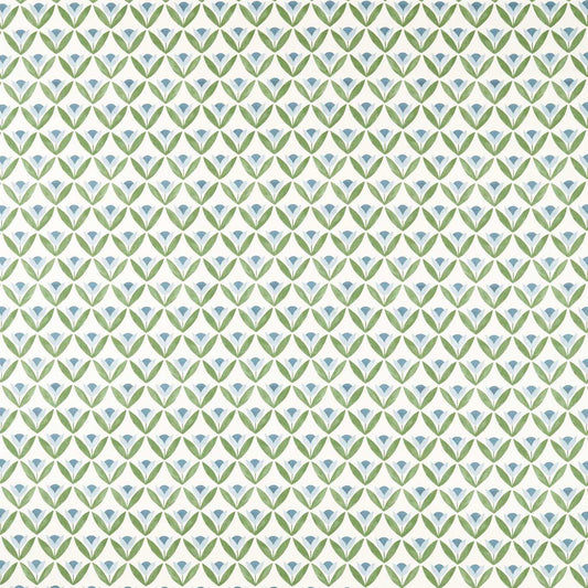 Scion Tulip Trellis Print Coast Blue Fabric By The Metre