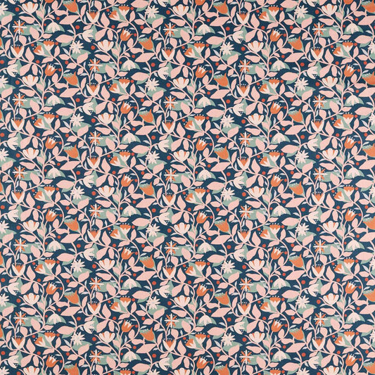 Scion Dancing Daisies Print Midnight Fabric By The Metre