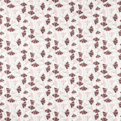 Scion Fringed Poppy Print Dusk Pink/Chestnut Fabric By The Metre