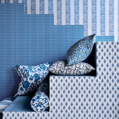 Clarke & Clarke Gamthi Cobalt Fabric by the Metre