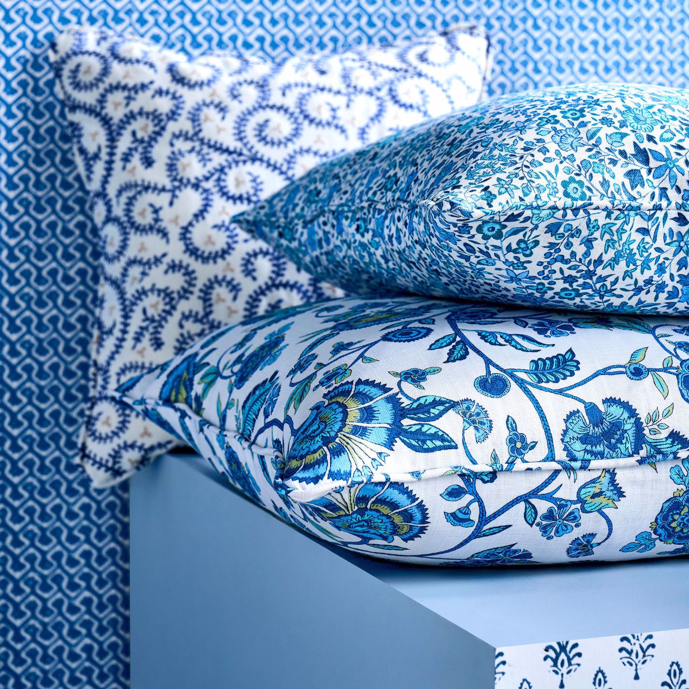 Clarke & Clarke Barmeri Cobalt Fabric by the Metre