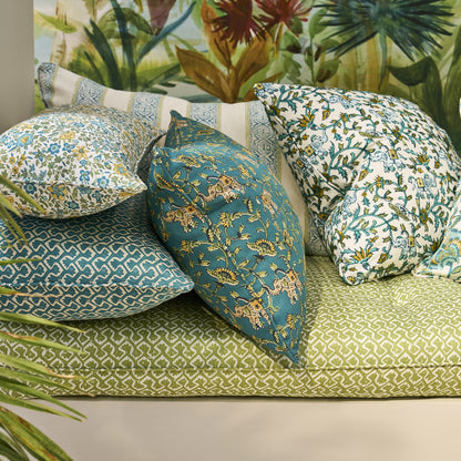 Clarke & Clarke Barmeri Sage/blush Fabric by the Metre