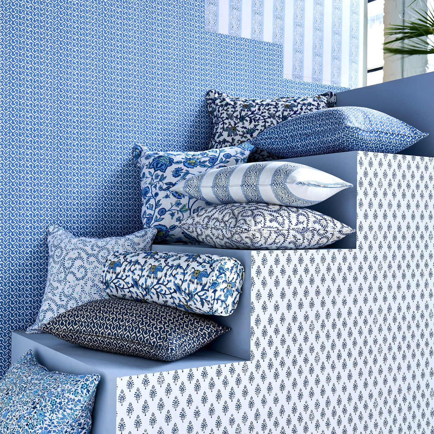 Clarke & Clarke Hathi Cobalt Fabric by the Metre