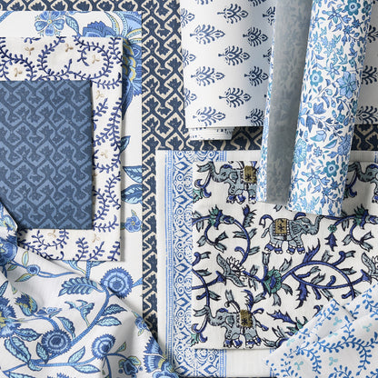 Clarke & Clarke Kalpa Ink Fabric by the Metre