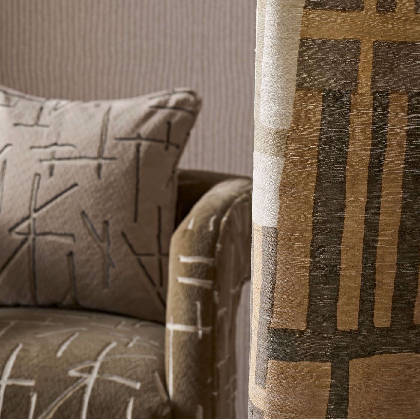 Harlequin Monolith Sapphire/Limeston Roman Blind