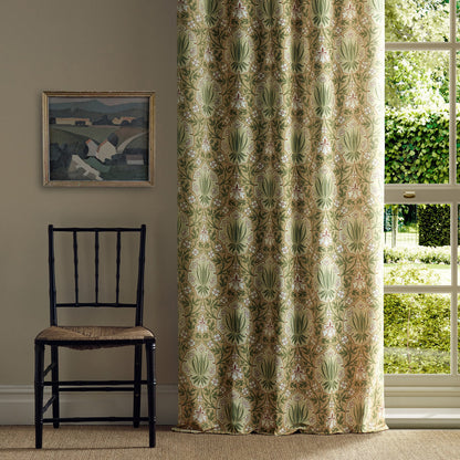 Morris Iris & Rose Gold Roman Blind