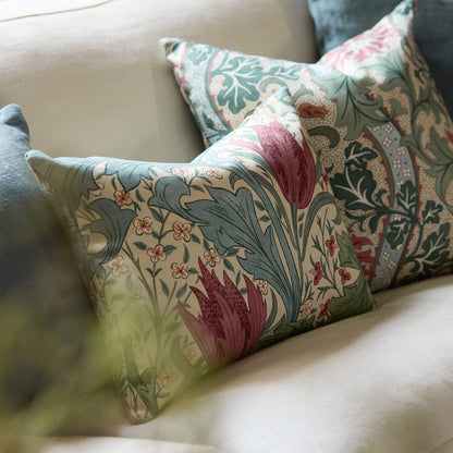 Morris Lent Lily Plum/Bayleaf Fabric By The Metre