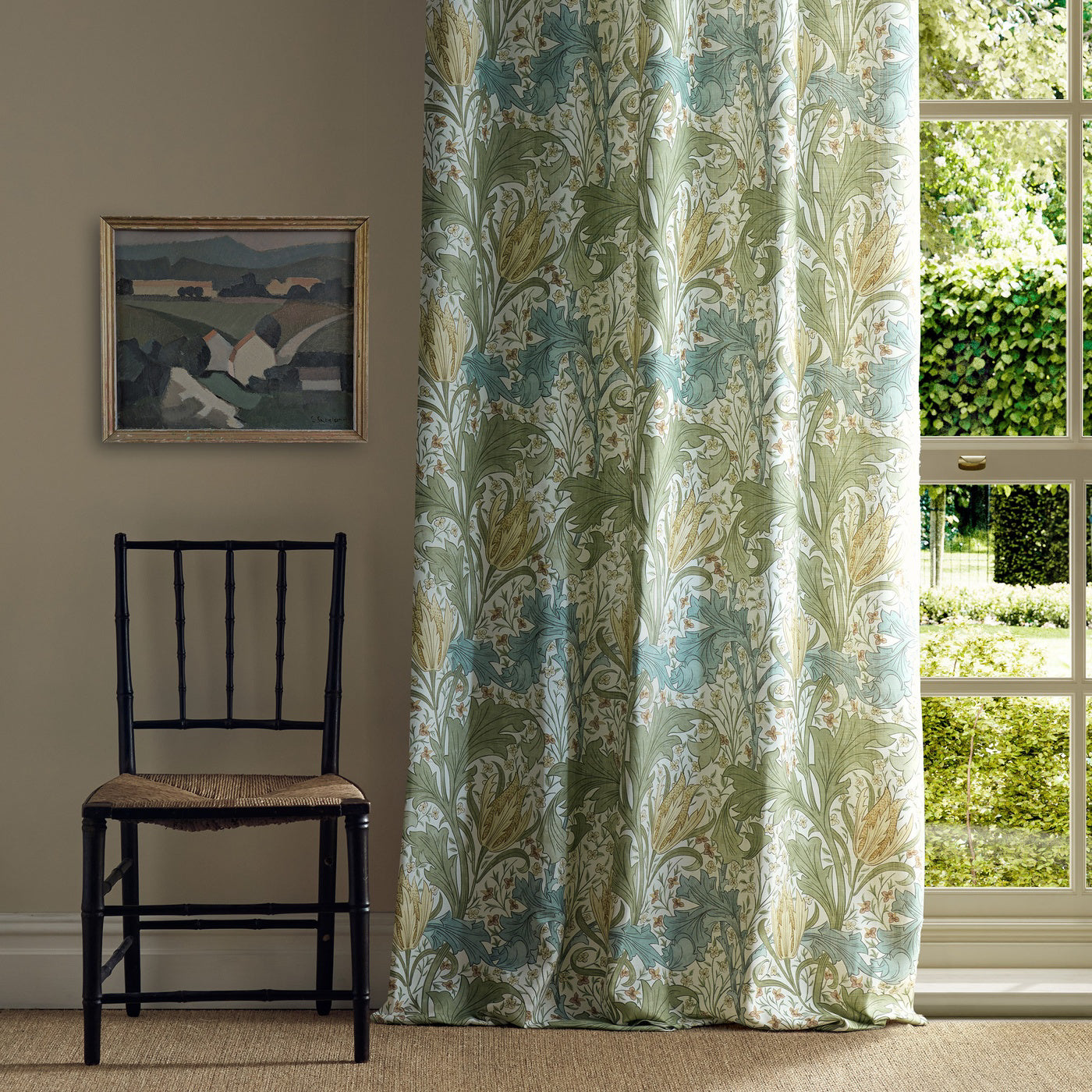 Morris Lent Lily Lemon Balm Fabric By The Metre