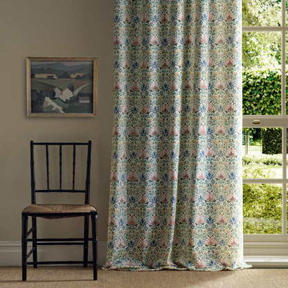 Morris Meda Iris Rose/Thyme Fabric By The Metre