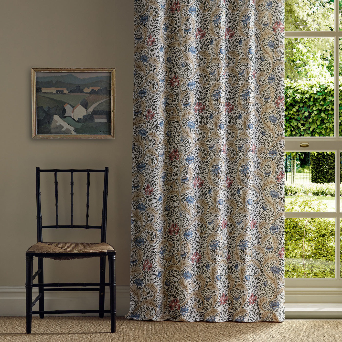 Morris Wild Tulip & Vine Multi Fabric By The Metre