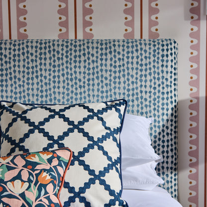 Scion Dancing Daisies Print Midnight Fabric By The Metre
