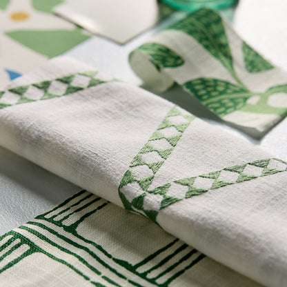 Scion Fretwork Print Forest Fabric By The Metre