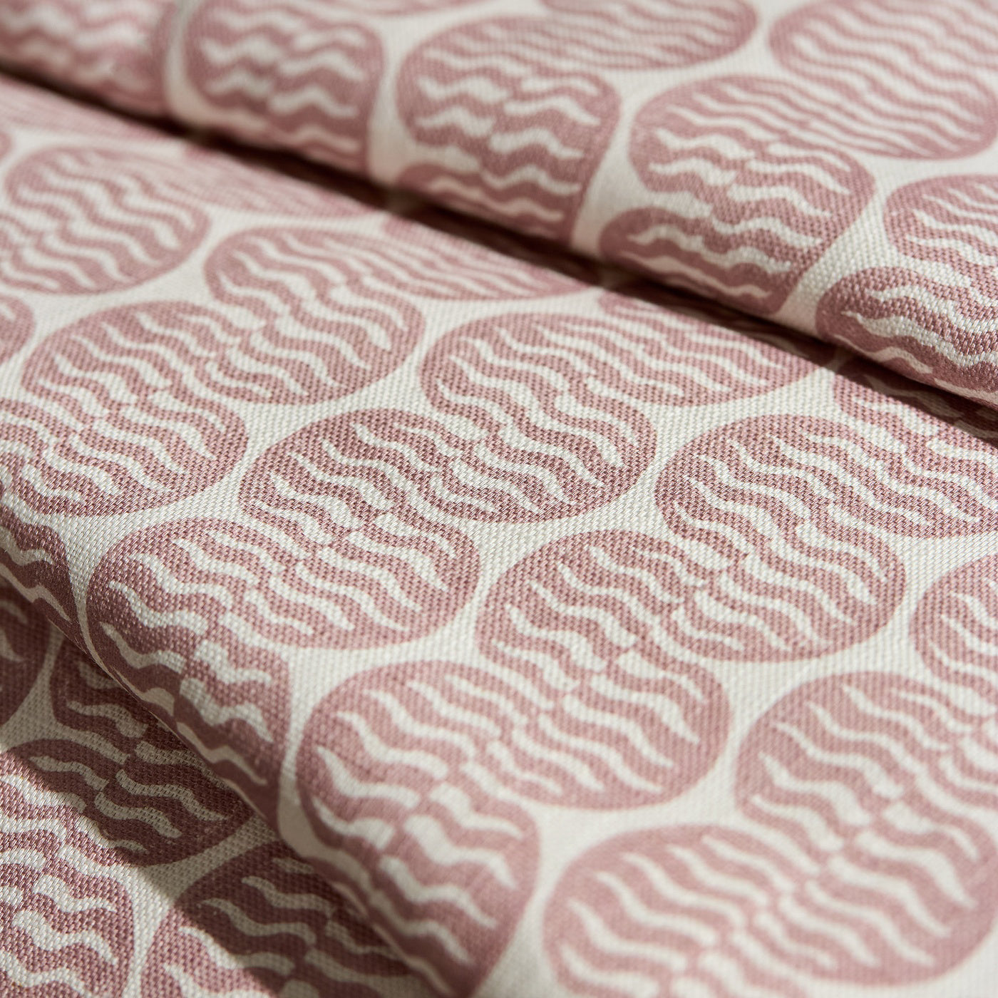 Scion Raft Stripe Print Dusk Pink Fabric By The Metre