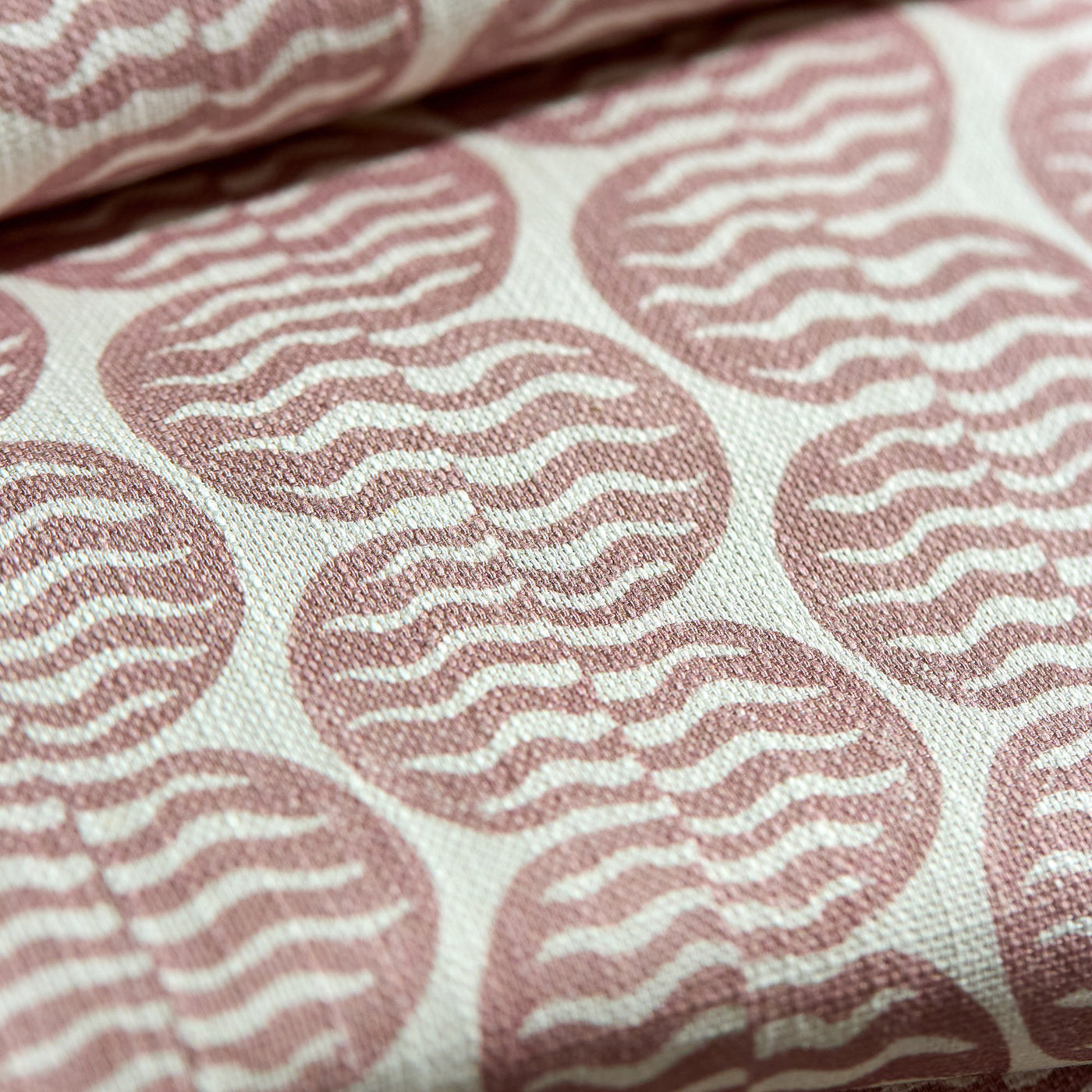 Scion Raft Stripe Print Dusk Pink Fabric By The Metre