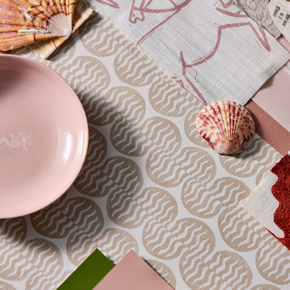 Scion Canter Print Dawn Pink Fabric By The Metre