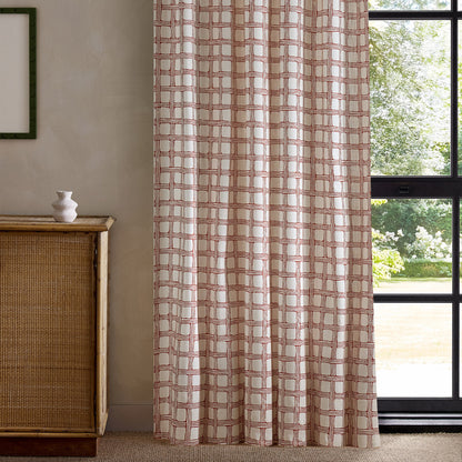 Scion Fretwork Print Ladybird Red Fabric By The Metre