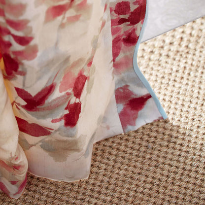 Sanderson Delphiniums Coral Fabric By The Metre