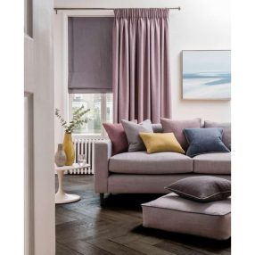 Clarke & Clarke Linoso Fabric - Lilac | Made to Measure Roman Blinds