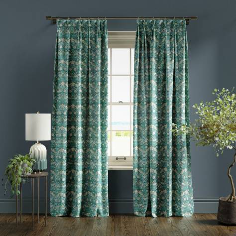 William Morris Collection - Strawberry Thief Teal - Made to Measure Roman Blinds