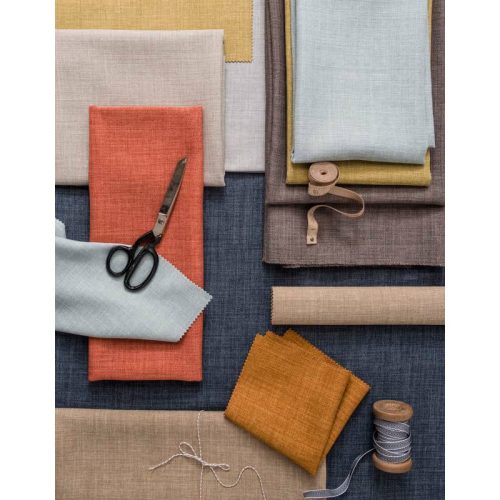 Clarke & Clarke Linoso Fabric - Cayenne | Made to Measure Roman Blinds