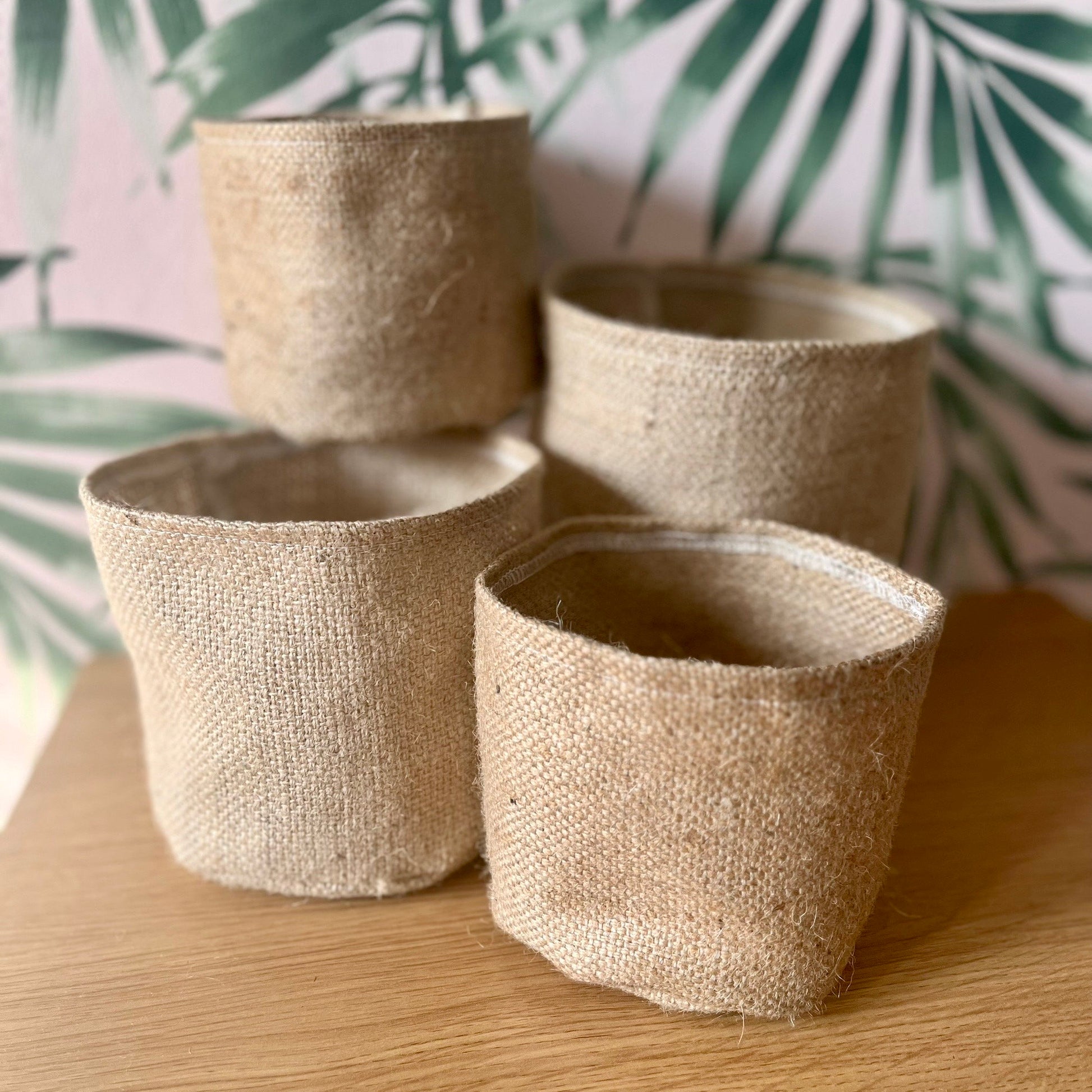 jute plant pot covers Rustic Hessian Burlap Plant Pot Cover