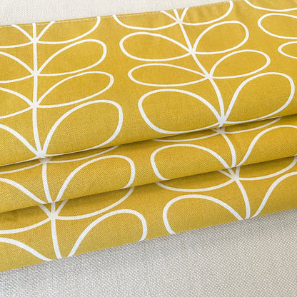 Roman Blinds Yellow Stem Print - Custom Shades, Retro Modern Decor, Cotton or Blackout Lined, Cord & Cleat, Chain Headrail Orla Kiely