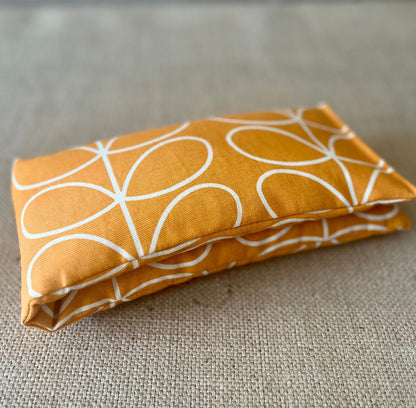 Lavender Heat Pack, Orange Papaya Stem, Reheatable Eye Mask, Muscle Menstrual, Labour Pain Relief, Lavender Scented Orla Kiely Print