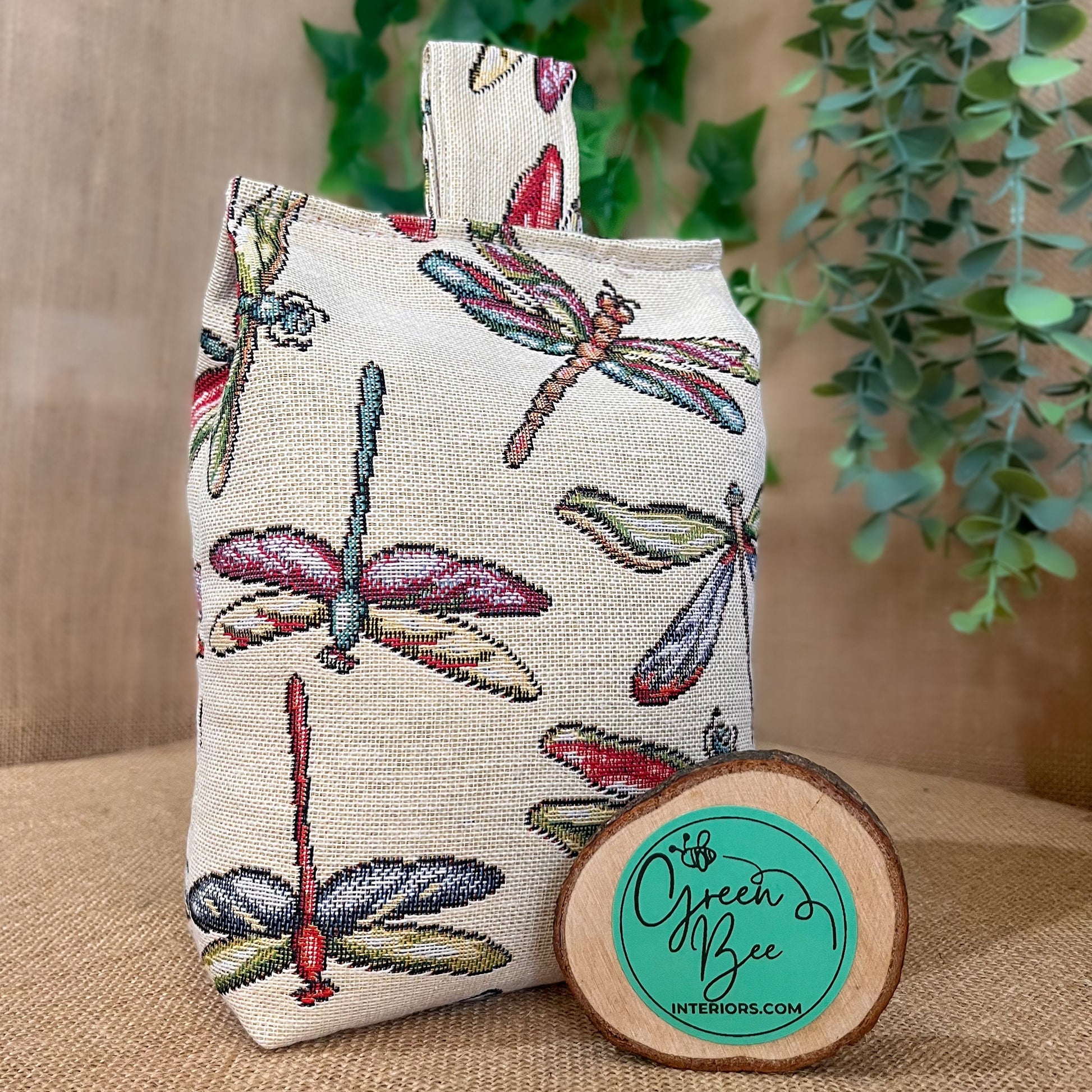 Large Dragon Fly Fabric Door Stop: Rustic Elegance for Home Decor (Filled or Fill at Home)