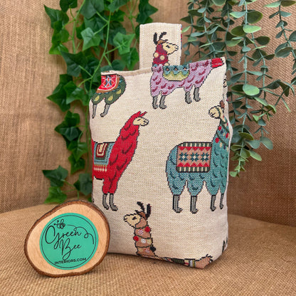 Large Llama Fabric Door Stop: Rustic Elegance for Home Decor (Filled or Fill at Home)