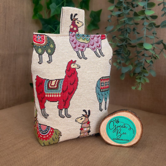 Large Llama Fabric Door Stop: Rustic Elegance for Home Decor (Filled or Fill at Home)