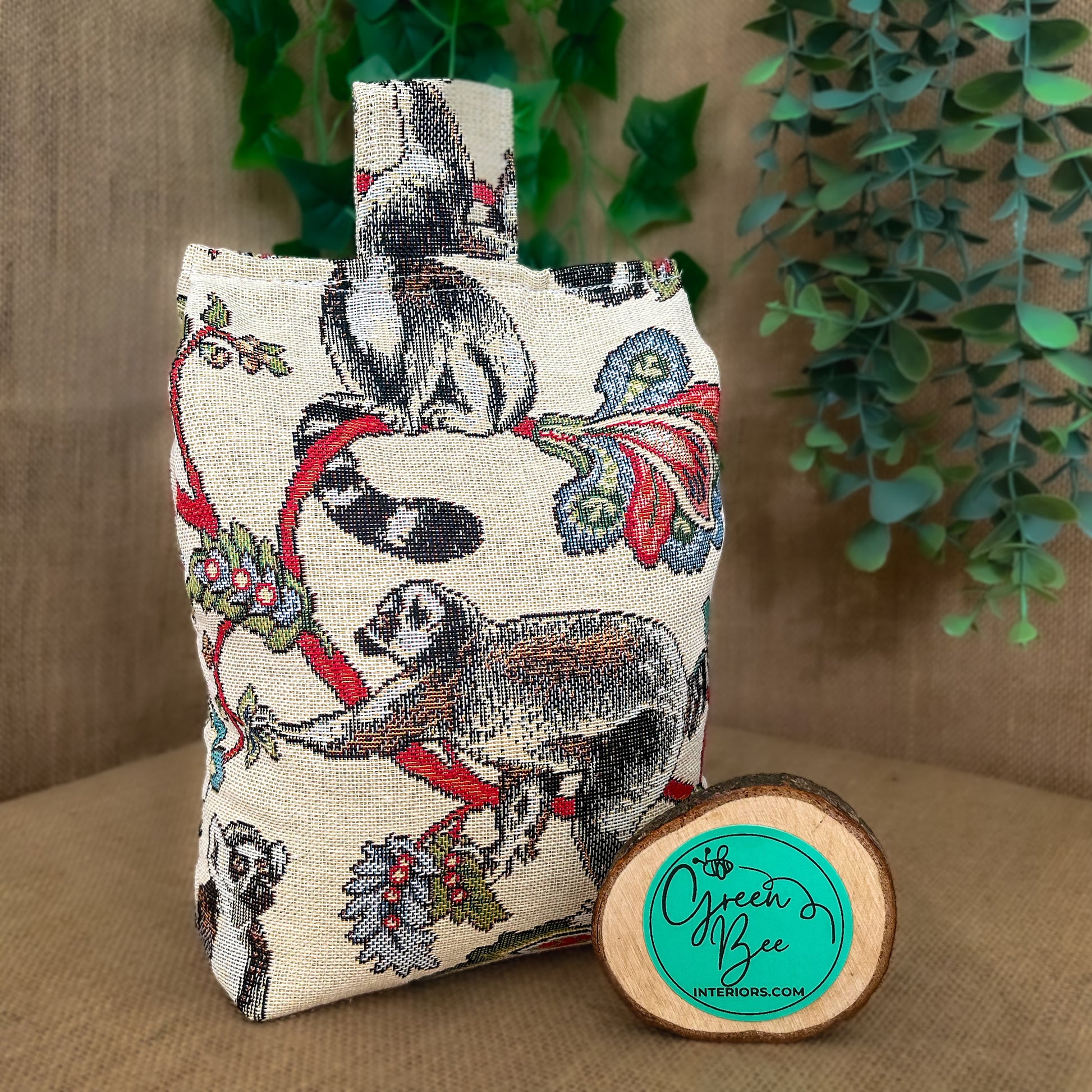 Large Lemur Fabric Door Stop: Rustic Elegance for Home Decor (Filled or Fill at Home)