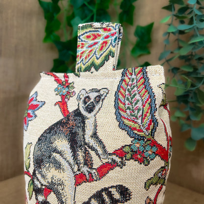 Large Lemur Fabric Door Stop: Rustic Elegance for Home Decor (Filled or Fill at Home)