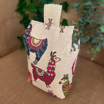 Large Llama Fabric Door Stop: Rustic Elegance for Home Decor (Filled or Fill at Home)