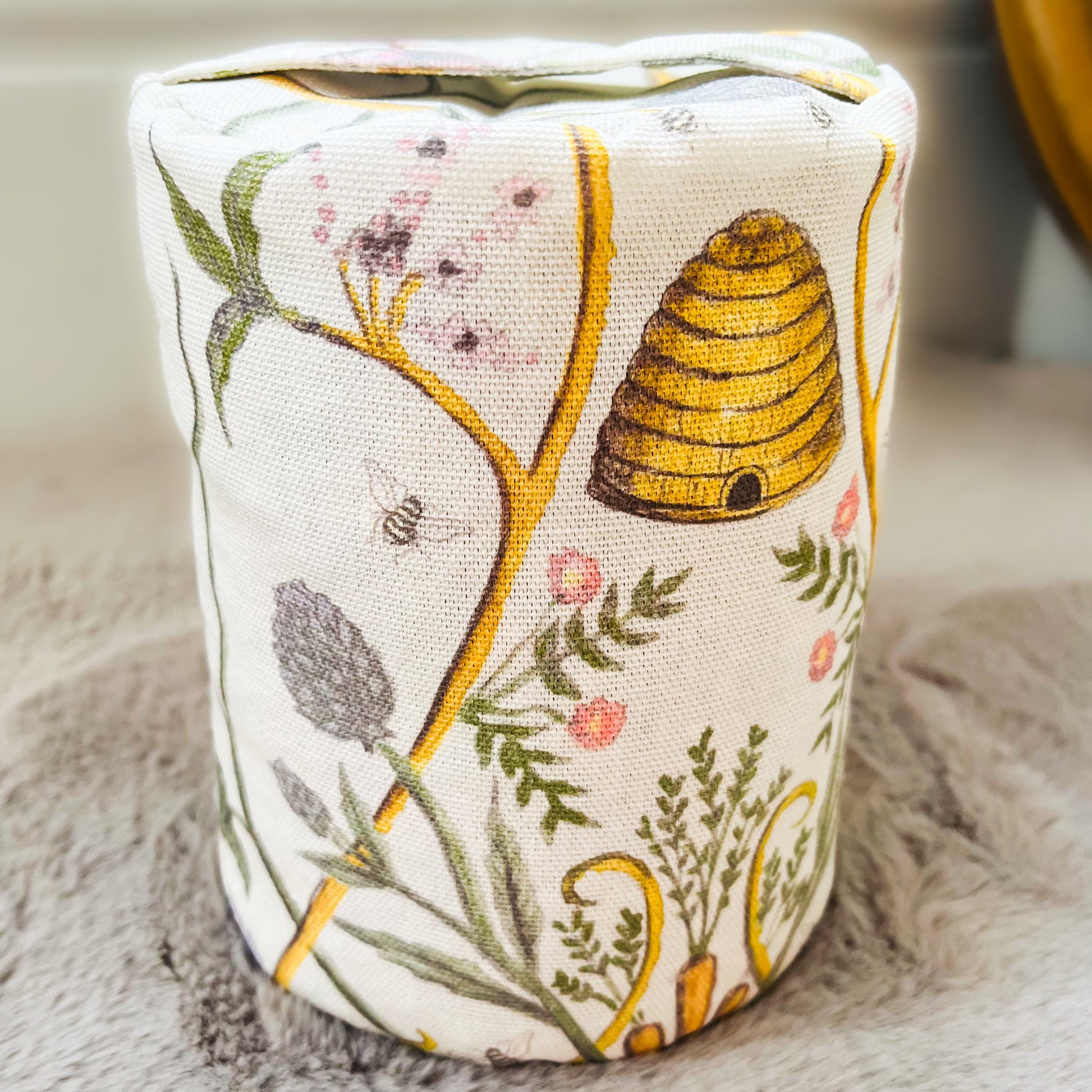 Handmade Floral Bee Doorstop with Angel Strawbridge Chateaux Fabric - Filled or Unfilled, Pyramid & Cylinder Shapes