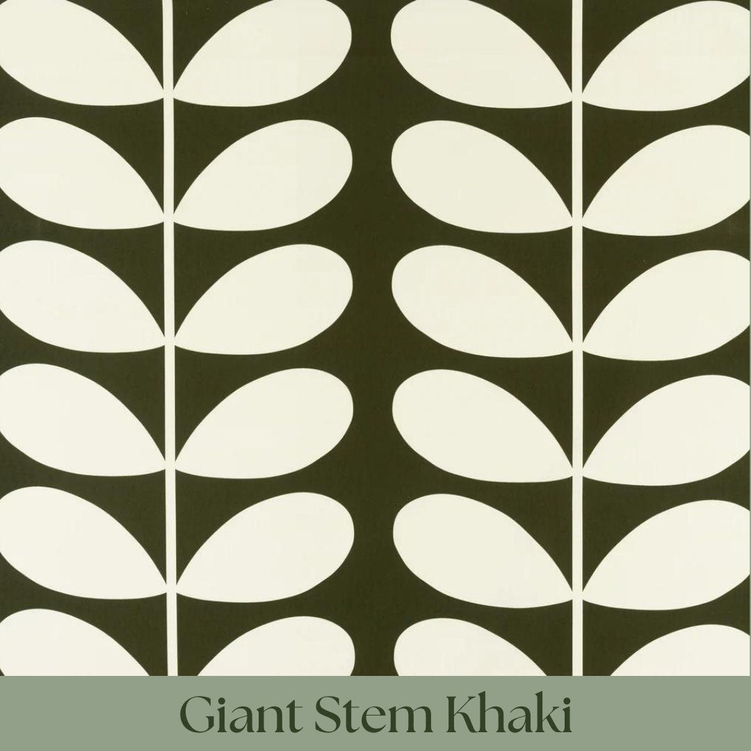 Custom Roman Blinds Orla Kiely Fabric Giant Stem Spot Flower - 4 Colours, Made-to-Measure, Standard/ Blackout Lining, Chain Headrail