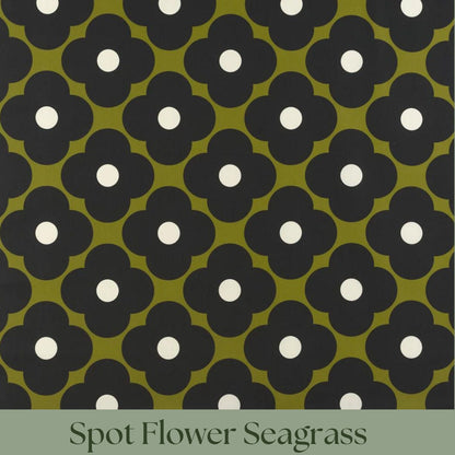 Custom Roman Blinds Orla Kiely Fabric Giant Stem Spot Flower - 4 Colours, Made-to-Measure, Standard/ Blackout Lining, Chain Headrail