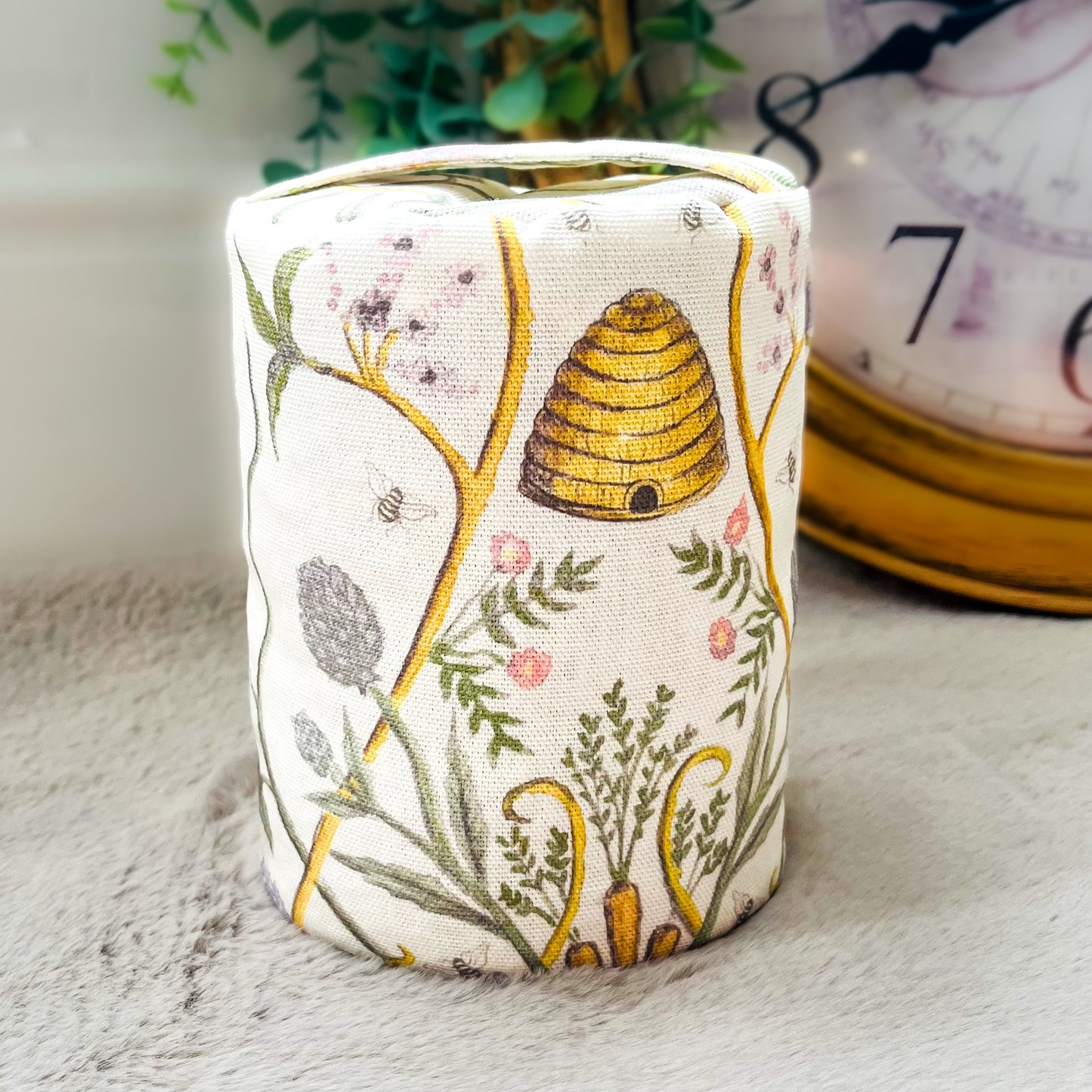 Handmade Floral Bee Doorstop with Angel Strawbridge Chateaux Fabric - Filled or Unfilled, Pyramid & Cylinder Shapes