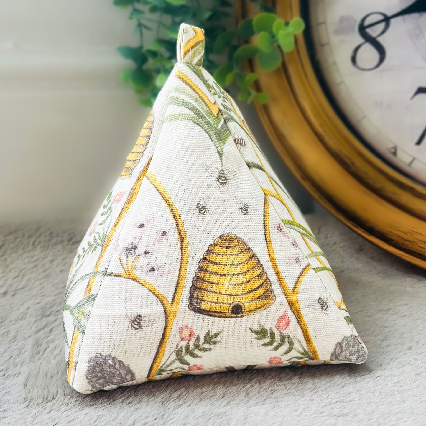 Handmade Floral Bee Doorstop with Angel Strawbridge Chateaux Fabric - Filled or Unfilled, Pyramid & Cylinder Shapes