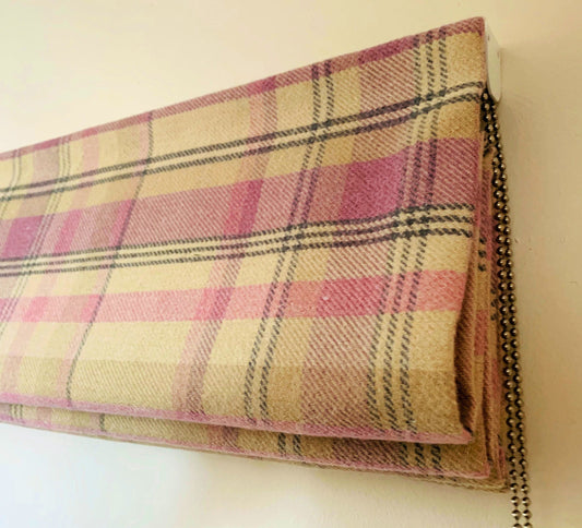 Roman Blinds Made to Measure - Your Own Fabric, Custom Size Shades, Cotton or Blackout Lined, Cord & Cleat Chain Headrail