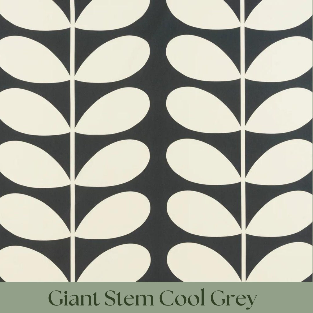 Custom Roman Blinds Orla Kiely Fabric Giant Stem Spot Flower - 4 Colours, Made-to-Measure, Standard/ Blackout Lining, Chain Headrail