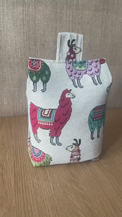 Large Llama Fabric Door Stop: Rustic Elegance for Home Decor (Filled or Fill at Home)