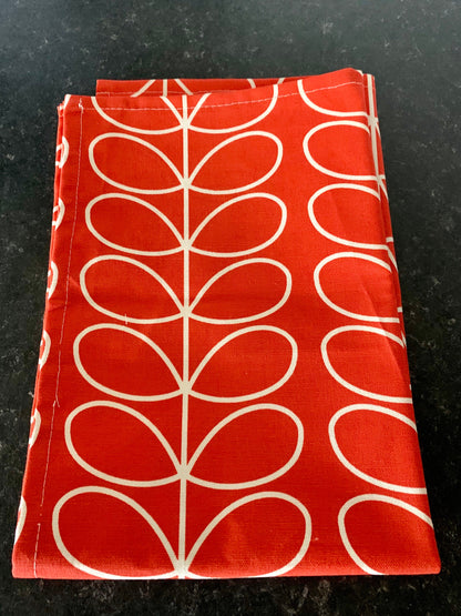 Tomato Red Orla Kiely Linear Stem Kitchen towel / Tea towel