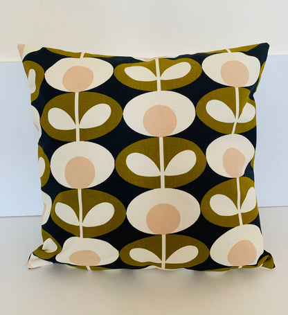 Olive Oval Funky Retro Cushion Covers, Scatter Cushion, Orla Kiely Cushion, Zip Closing