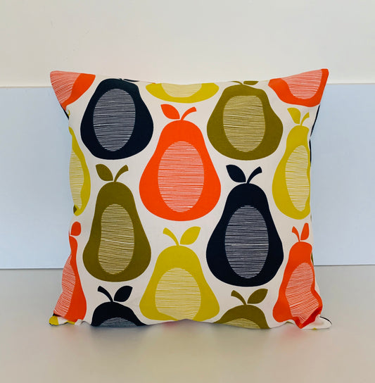 Colorful Pear Retro Cushion Covers - Orla Kiely Fabric Scatter Cushions