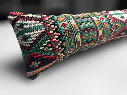 Indian Tapestry Heavy Draught Excluder, Farmhouse Decor