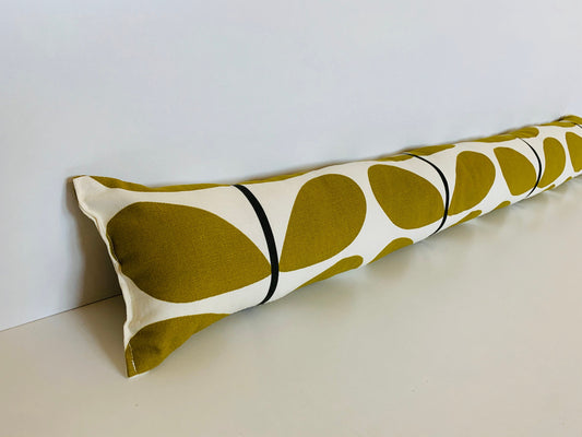 Olive Stem Orla Kiely Heavy Draught Excluder, Retro Decor