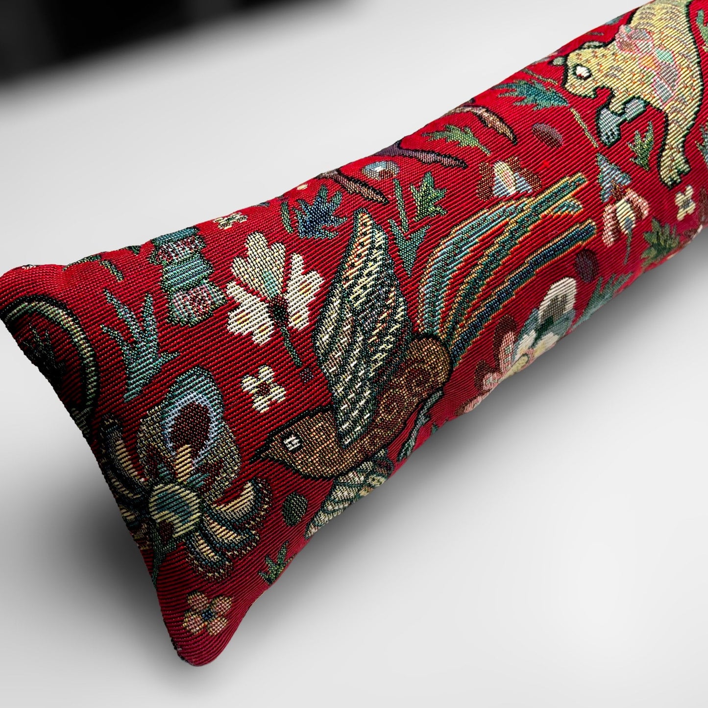 Tudor Forest Tapestry Draught Excluder – Weighted, Farmhouse Decor