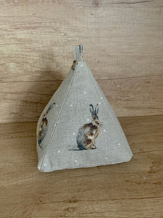 Mr Hare Print Pyramid Door Stop: Farmhouse Decor