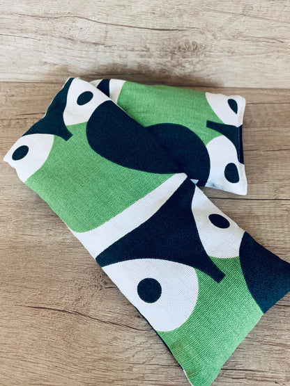 Orla Kiely Wheat Heat Pack: Green Owl Design, Lavender Relief